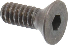 Made in USA - #10-24 UNC Hex Socket Drive, 82° Flat Screw - Alloy Steel, Black Oxide Finish, Fully Threaded, 1/2" OAL - Exact Tool & Supply
