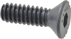 Made in USA - #10-24 UNC Hex Socket Drive, 82° Flat Screw - Alloy Steel, Black Oxide Finish, Fully Threaded, 5/8" OAL - Exact Tool & Supply