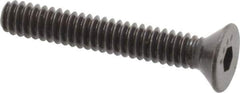 Made in USA - #10-24 UNC Hex Socket Drive, 82° Flat Screw - Alloy Steel, Black Oxide Finish, Fully Threaded, 1-1/4" OAL - Exact Tool & Supply