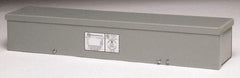 Cooper B-Line - 4" High x 24" Wide x 4" Long, Screw Mount Wire Duct - Gray, 7 Knockouts, Screw, Steel - Exact Tool & Supply