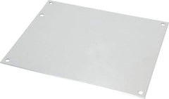 Cooper B-Line - 6-7/8" OAW x 8-7/8" OAH Powder Coat Finish Electrical Enclosure Nonperforated Panel - 10" x 8" Box, 14 Gauge Steel, Use with 1084-12CHC/1084-12CHCS/1084-12CHQRC/1084-12CHSC/1084-12LC/1084-12SC/1084-FTC/1086-12CHC/1086-12CHSC/1086-12SC - Exact Tool & Supply