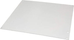 Cooper B-Line - 10-7/8" OAW x 10-7/8" OAH Powder Coat Finish Electrical Enclosure Nonperforated Panel - 12" x 12" Box, 14 Gauge Steel, Use with 12126-12CHC/12126-12CHSC/12126-12SC - Exact Tool & Supply