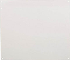 Cooper B-Line - 12-7/8" OAW x 14-7/8" OAH Powder Coat Finish Electrical Enclosure Nonperforated Panel - 16" x 14" Box, 14 Gauge Steel, Use with 161410-12CHC/16146-12CHC/16146-12CHCS/16146-12CHQRC/16146-12LC/16146-12SC/16146-FTC/16148-12CHC - Exact Tool & Supply