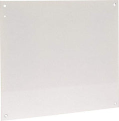Cooper B-Line - 18-1/2" OAW x 21" OAH Powder Coat Finish Electrical Enclosure Nonperforated Panel - 24" x 20" Box, 14 Gauge Steel, Use with 24206-1/24208-1 - Exact Tool & Supply