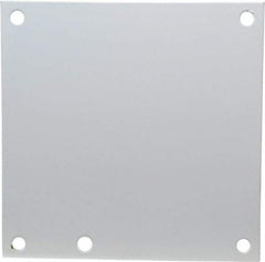 Cooper B-Line - 4-7/8" OAW x 4-7/8" OAH Powder Coat Finish Electrical Enclosure Nonperforated Panel - 6" x 6" Box, 14 Gauge Steel, Use with 664-12CHC/664-12CHQRC/664-12CHSC/664-12LC/664-12SC/664-FTC - Exact Tool & Supply
