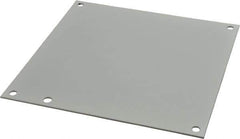 Cooper B-Line - 6-7/8" OAW x 6-7/8" OAH Powder Coat Finish Electrical Enclosure Nonperforated Panel - 8" x 8" Box, 14 Gauge Steel, Use with 884-12CHC/884-12CHSC/884-12LC/884-12SC/886-12CHC/886-12CHSC - Exact Tool & Supply