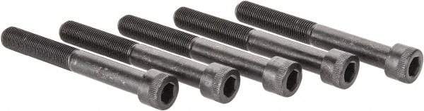 Made in USA - 1/2-20 UNF Hex Socket Drive, Socket Cap Screw - Alloy Steel, Black Oxide Finish, Partially Threaded, 4" Length Under Head - Exact Tool & Supply
