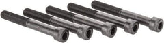 Made in USA - 1/2-20 UNF Hex Socket Drive, Socket Cap Screw - Alloy Steel, Black Oxide Finish, Partially Threaded, 4" Length Under Head - Exact Tool & Supply