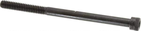 Made in USA - 1/4-20 UNC Hex Socket Drive, Socket Cap Screw - Grade 4037 Alloy Steel, Black Oxide Finish, Partially Threaded, 3-3/4" Length Under Head - Exact Tool & Supply