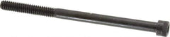 Made in USA - 1/4-20 UNC Hex Socket Drive, Socket Cap Screw - Grade 4037 Alloy Steel, Black Oxide Finish, Partially Threaded, 3-3/4" Length Under Head - Exact Tool & Supply