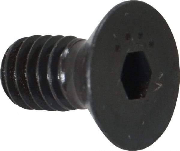 Made in USA - 5/16-18 UNC Hex Socket Drive, 82° Flat Screw - Alloy Steel, Black Oxide Finish, Fully Threaded, 5/8" OAL - Exact Tool & Supply