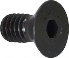 Made in USA - 5/16-18 UNC Hex Socket Drive, 82° Flat Screw - Alloy Steel, Black Oxide Finish, Fully Threaded, 5/8" OAL - Exact Tool & Supply