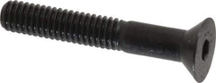 Made in USA - 5/16-18 UNC Hex Socket Drive, 82° Flat Screw - Alloy Steel, Black Oxide Finish, Fully Threaded, 2" OAL - Exact Tool & Supply