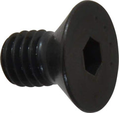 Made in USA - 3/8-16 UNC Hex Socket Drive, 82° Flat Screw - Alloy Steel, Black Oxide Finish, Fully Threaded, 5/8" OAL - Exact Tool & Supply