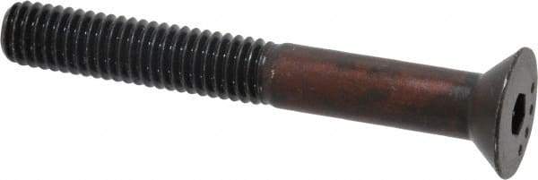 Made in USA - 3/8-16 UNC Hex Socket Drive, 82° Flat Screw - Alloy Steel, Black Oxide Finish, Partially Threaded, 3" OAL - Exact Tool & Supply