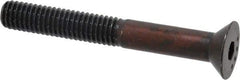Made in USA - 3/8-16 UNC Hex Socket Drive, 82° Flat Screw - Alloy Steel, Black Oxide Finish, Partially Threaded, 3" OAL - Exact Tool & Supply