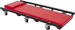 Value Collection - 330 Lb Capacity, 6 Wheel Creeper with Fixed Headrest - Steel, 37" Long x 4.55" High x 17" Wide - Exact Tool & Supply