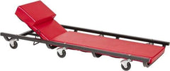 Value Collection - 330 Lb Capacity, 6 Wheel Creeper with Adjustable Headrest - Steel, 40" Long x 4.55" High x 16" Wide - Exact Tool & Supply