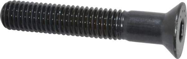 Made in USA - 1/2-13 UNC Hex Socket Drive, 82° Flat Screw - Alloy Steel, Black Oxide Finish, Partially Threaded, 3" OAL - Exact Tool & Supply