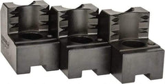 Schunk - 8" Max Chuck Diam Compatibility, Steel 1.5mm x 60° Serrated Hard Lathe Top Jaws - 14mm Groove Width, 40mm Wide x 2-5/64" High - Exact Tool & Supply