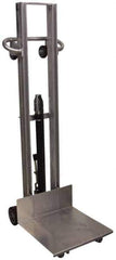 Vestil - 175 Lb Capacity Manual Cable Winch Lift Table - 1/4" to 58" Lift Height, 20" Platform Length x 20" Platform Width - Exact Tool & Supply