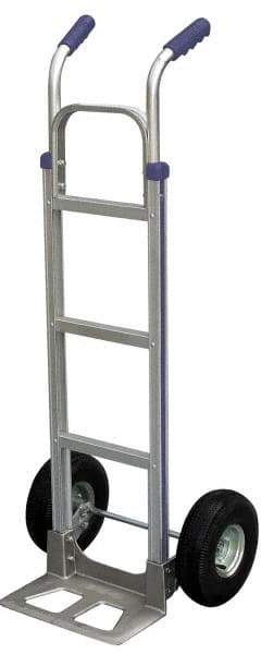 Vestil - 500 Lb Capacity 52-1/2" OAH Hand Truck - Dual Handle, Aluminum - Exact Tool & Supply
