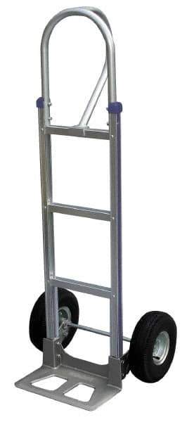 Vestil - 500 Lb Capacity 52-1/2" OAH Hand Truck - P-Shape Handle, Aluminum - Exact Tool & Supply