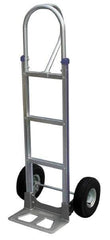 Vestil - 500 Lb Capacity 52-1/2" OAH Hand Truck - P-Shape Handle, Aluminum - Exact Tool & Supply