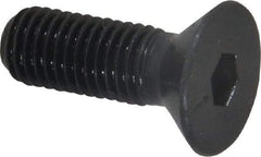 Made in USA - 1/4-28 UNF Hex Socket Drive, 82° Flat Screw - Alloy Steel, Black Oxide Finish, Fully Threaded, 3/4" OAL - Exact Tool & Supply