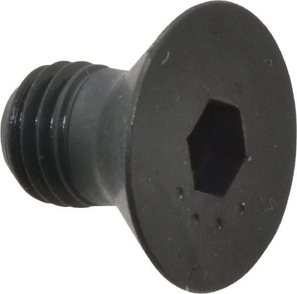 Made in USA - 5/16-24 UNF Hex Socket Drive, 82° Flat Screw - Alloy Steel, Black Oxide Finish, Fully Threaded, 1/2" OAL - Exact Tool & Supply