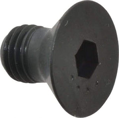 Made in USA - 5/16-24 UNF Hex Socket Drive, 82° Flat Screw - Alloy Steel, Black Oxide Finish, Fully Threaded, 1/2" OAL - Exact Tool & Supply