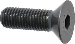 Made in USA - 5/16-24 UNF Hex Socket Drive, 82° Flat Screw - Alloy Steel, Black Oxide Finish, Fully Threaded, 1" OAL - Exact Tool & Supply