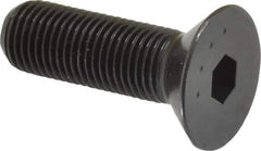 Made in USA - 3/8-24 UNF Hex Socket Drive, 82° Flat Screw - Alloy Steel, Black Oxide Finish, Fully Threaded, 1-1/4" OAL - Exact Tool & Supply