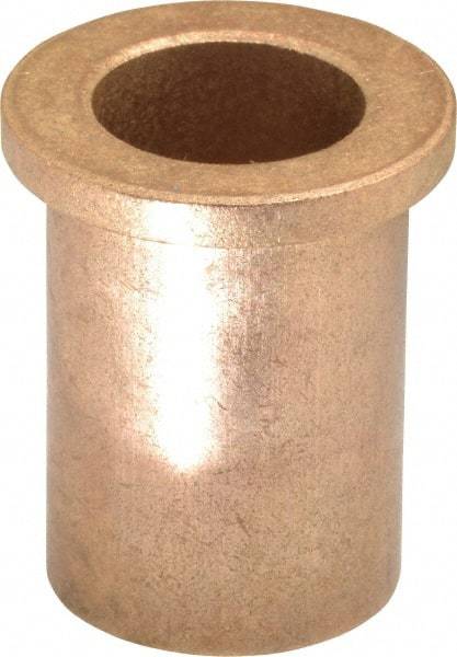 Boston Gear - 3/4" Inside x 1" Outside Diam, Oil Impregnated Bronze Sleeve Bearing - 1-1/4" Flange Outside Diam, 5/32" Flange Thickness, 1-1/2" OAL - Exact Tool & Supply