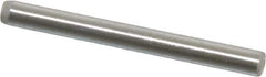 Made in USA - 1/16" Diam x 5/8" Pin Length Grade 8 Alloy Steel Standard Dowel Pin - Bright Finish, 1 Beveled & 1 Rounded End - Exact Tool & Supply