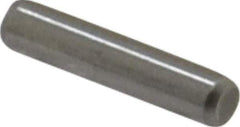 Made in USA - 3/32" Diam x 7/16" Pin Length Grade 8 Alloy Steel Standard Dowel Pin - Bright Finish, 1 Beveled & 1 Rounded End - Exact Tool & Supply