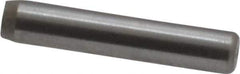 Made in USA - 3/32" Diam x 1/2" Pin Length Grade 8 Alloy Steel Standard Dowel Pin - Bright Finish, 1 Beveled & 1 Rounded End - Exact Tool & Supply