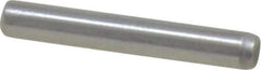 Made in USA - 3/32" Diam x 5/8" Pin Length Grade 8 Alloy Steel Standard Dowel Pin - Bright Finish, 1 Beveled & 1 Rounded End - Exact Tool & Supply