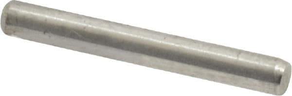 Made in USA - 3/32" Diam x 3/4" Pin Length Grade 8 Alloy Steel Standard Dowel Pin - Bright Finish, 1 Beveled & 1 Rounded End - Exact Tool & Supply
