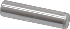 Made in USA - 3/16" Diam x 3/4" Pin Length Grade 8 Alloy Steel Standard Dowel Pin - Bright Finish, C 47-58 & C 60 (Surface) Hardness, 4,150 Lb (Single Shear), 8,300 Lb (Double Shear) Breaking Strength, 1 Beveled & 1 Rounded End - Exact Tool & Supply