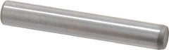 Made in USA - 3/16" Diam x 1-1/4" Pin Length Grade 8 Alloy Steel Standard Dowel Pin - Bright Finish, C 47-58 & C 60 (Surface) Hardness, 4,150 Lb (Single Shear), 8,300 Lb (Double Shear) Breaking Strength, 1 Beveled & 1 Rounded End - Exact Tool & Supply