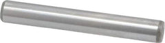 Made in USA - 1/4" Diam x 1-3/4" Pin Length Grade 8 Alloy Steel Standard Dowel Pin - Bright Finish, C 47-58 & C 60 (Surface) Hardness, 14,720 Lb (Double Shear), 7,360 Lb (Single Shear) Breaking Strength, 1 Beveled & 1 Rounded End - Exact Tool & Supply