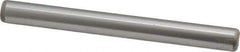 Made in USA - 1/4" Diam x 2-1/2" Pin Length Grade 8 Alloy Steel Standard Dowel Pin - Bright Finish, C 47-58 & C 60 (Surface) Hardness, 14,720 Lb (Double Shear), 7,360 Lb (Single Shear) Breaking Strength, 1 Beveled & 1 Rounded End - Exact Tool & Supply