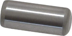 Made in USA - 5/16" Diam x 3/4" Pin Length Grade 8 Alloy Steel Standard Dowel Pin - Bright Finish, C 47-58 & C 60 (Surface) Hardness, 11,500 Lb (Single Shear), 23,000 Lb (Double Shear) Breaking Strength, 1 Beveled & 1 Rounded End - Exact Tool & Supply