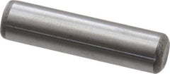 Made in USA - 5/16" Diam x 1-1/4" Pin Length Grade 8 Alloy Steel Standard Dowel Pin - Bright Finish, C 47-58 & C 60 (Surface) Hardness, 11,500 Lb (Single Shear), 23,000 Lb (Double Shear) Breaking Strength, 1 Beveled & 1 Rounded End - Exact Tool & Supply