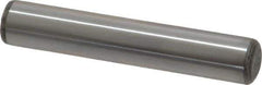 Made in USA - 5/16" Diam x 1-3/4" Pin Length Grade 8 Alloy Steel Standard Dowel Pin - Bright Finish, C 47-58 & C 60 (Surface) Hardness, 11,500 Lb (Single Shear), 23,000 Lb (Double Shear) Breaking Strength, 1 Beveled & 1 Rounded End - Exact Tool & Supply