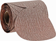 Norton - 3-1/2" Diam, 220 Grit Aluminum Oxide Adhesive PSA Disc - Fine Grade, Orange, B Weighted Backing, Flexible - Exact Tool & Supply