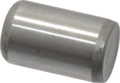 Made in USA - 3/8" Diam x 5/8" Pin Length Grade 8 Alloy Steel Standard Dowel Pin - Bright Finish, C 47-58 & C 60 (Surface) Hardness, 16,550 Lb (Single Shear), 33,100 Lb (Double Shear) Breaking Strength, 1 Beveled & 1 Rounded End - Exact Tool & Supply
