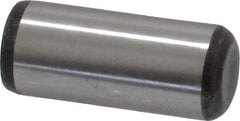 Made in USA - 3/8" Diam x 7/8" Pin Length Grade 8 Alloy Steel Standard Dowel Pin - Bright Finish, C 47-58 & C 60 (Surface) Hardness, 16,550 Lb (Single Shear), 33,100 Lb (Double Shear) Breaking Strength, 1 Beveled & 1 Rounded End - Exact Tool & Supply