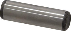 Made in USA - 3/8" Diam x 1-1/4" Pin Length Grade 8 Alloy Steel Standard Dowel Pin - Bright Finish, C 47-58 & C 60 (Surface) Hardness, 16,550 Lb (Single Shear), 33,100 Lb (Double Shear) Breaking Strength, 1 Beveled & 1 Rounded End - Exact Tool & Supply